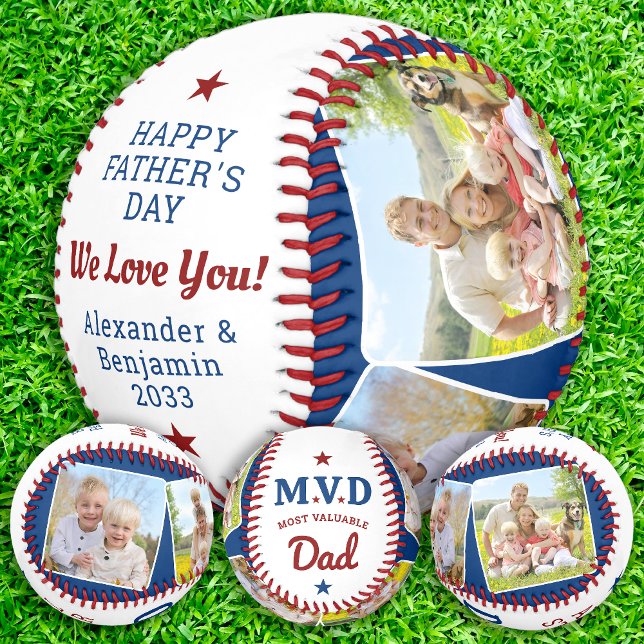 Pelota De Béisbol MVD - Papá más valioso - Foto Personalizado 2 (Subido por el creador)