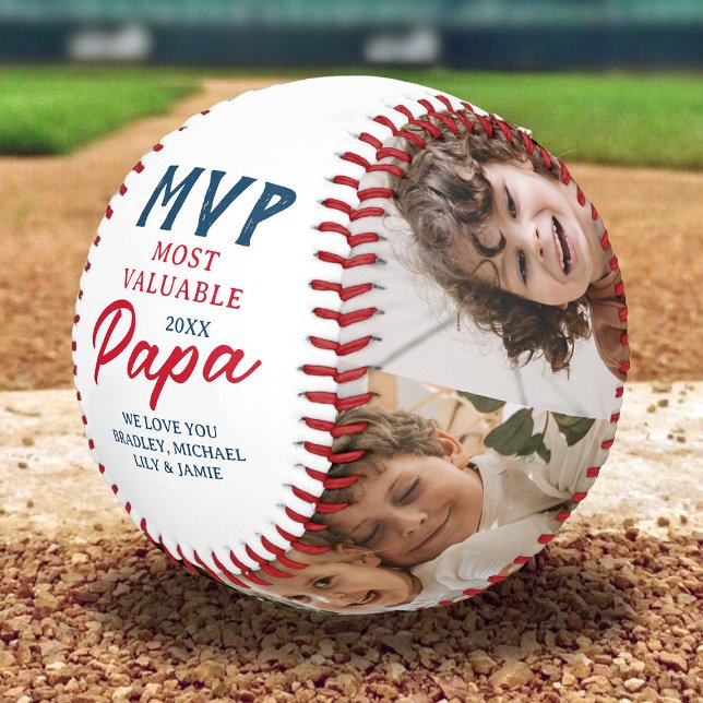 Pelota De Béisbol MVP Personalizado de fotografía de Papa dos más va (Subido por el creador)