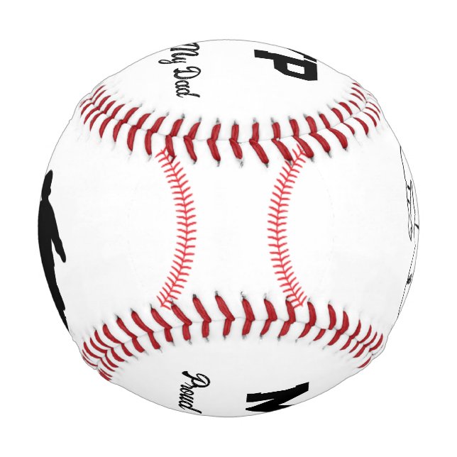 Pelota De Béisbol My Hero My Dad Custom Baseball  (Anverso)
