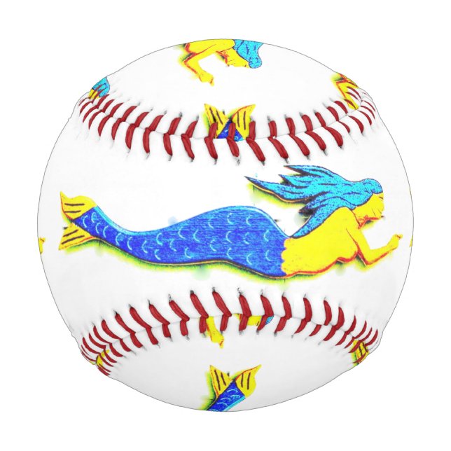 Pelota De Béisbol nadar sirenas de cola azul Thunder_Cove cualquier  (Anverso)