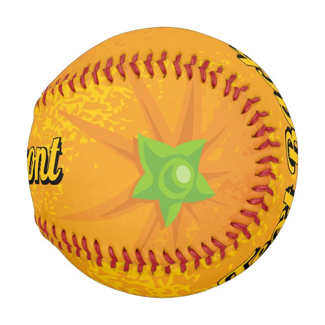 Pelota De Béisbol Naranja (Anverso derecho)