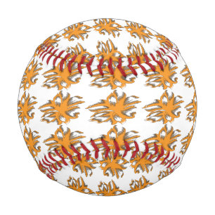 Pelota De Béisbol Naranja amarillento, decorativo amarillo anaranjad