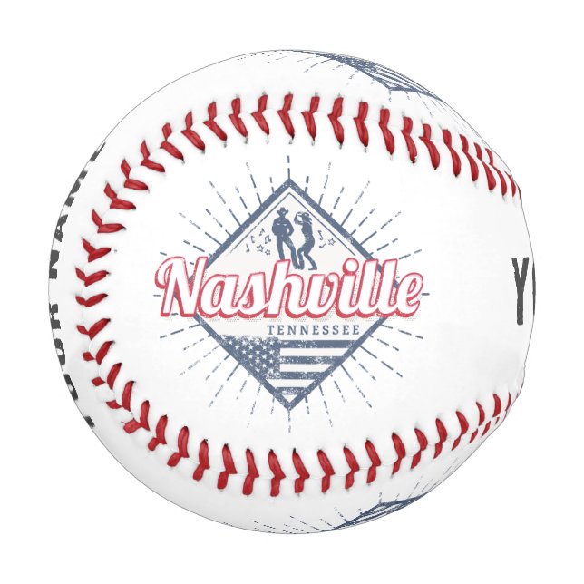 Pelota De Béisbol Nashville City Tennessee Estados Unidos (Anverso izquierdo)