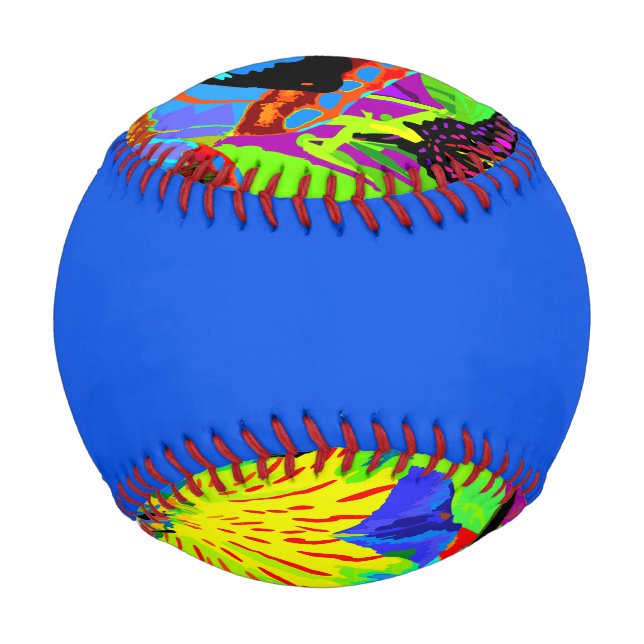 Pelota De Béisbol Naturaleza del arte pop (Reverso)
