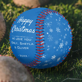 Pelota De Béisbol Navidades felices guión modelo de copo de nieve az