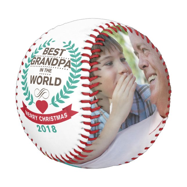 Pelota De Béisbol Navidades Foto Mejor Abuelo De Béisbol En El Mundo (Angular)