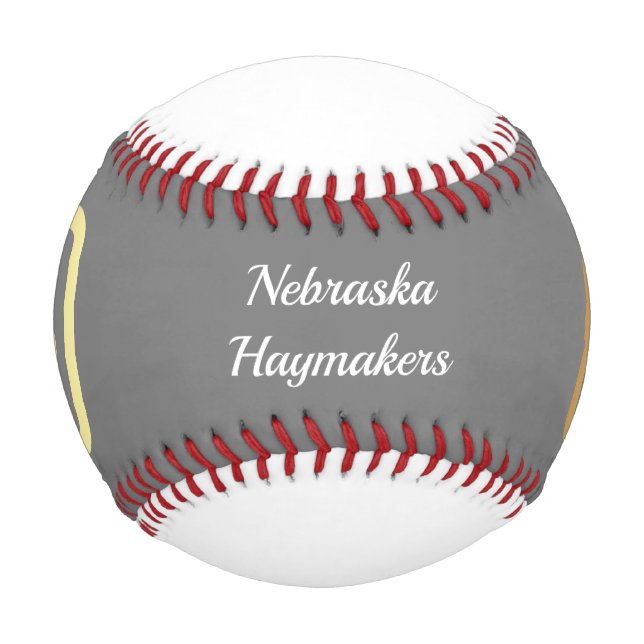 Pelota De Béisbol Nebraska Haymakers Baseball (Anverso)