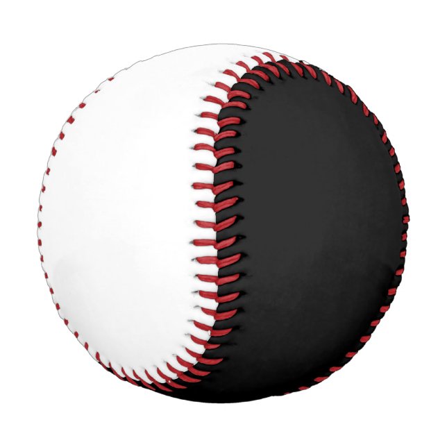 Pelota De Béisbol Negro y blanco con tintes rojos (Angular)