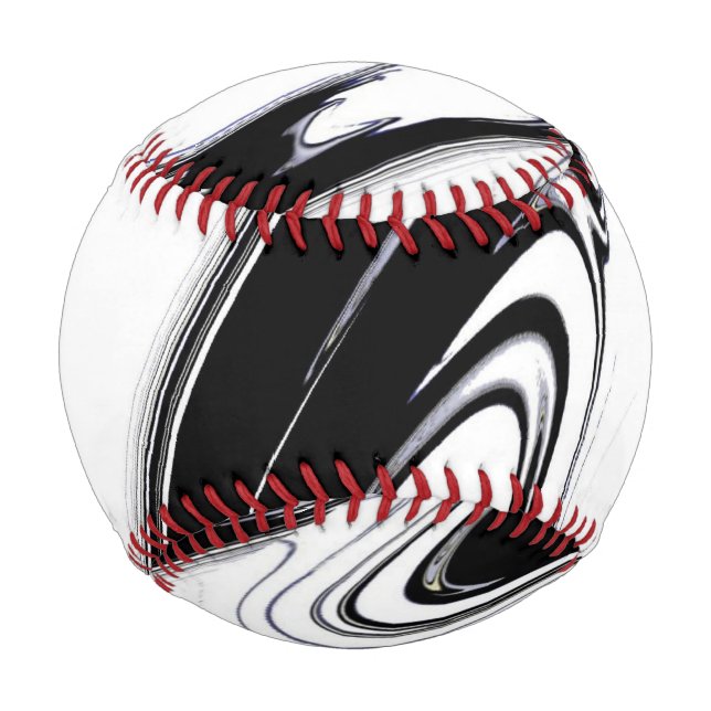 Pelota De Béisbol Negro y blanco moderno (Anverso)
