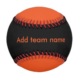 Pelota De Béisbol Negro y Naranja