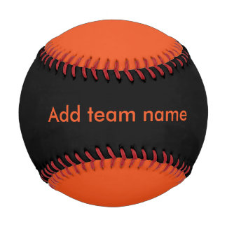 Pelota De Béisbol Negro y Naranja