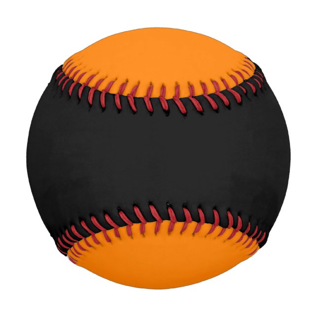 Pelota De Béisbol Negro y Naranja (Anverso)