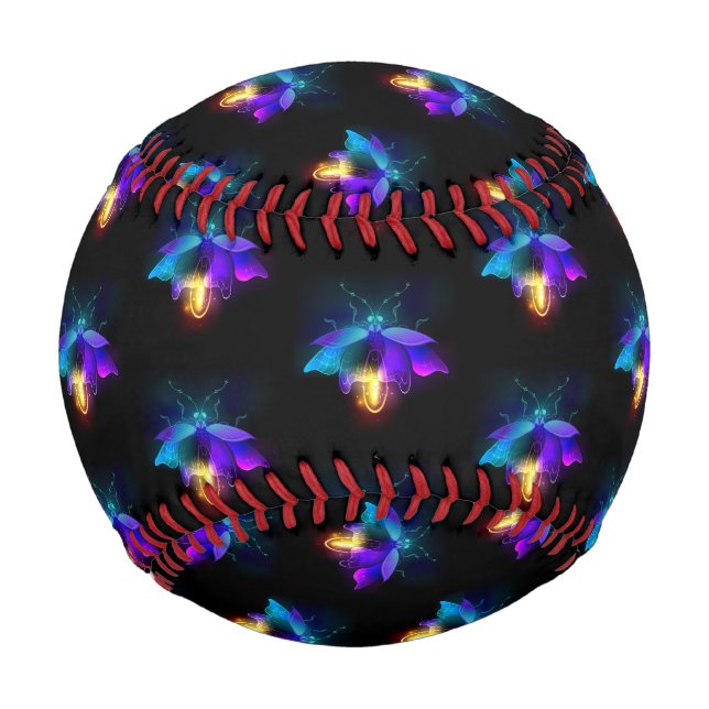 Pelota De Béisbol Neon Firefly en negro (Anverso)