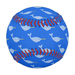 Pelota De Béisbol Niño Azul lindo Narwhal Patterado