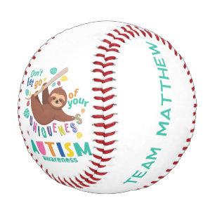 Pelota De Béisbol No dejes ir tu singularidad de autismo
