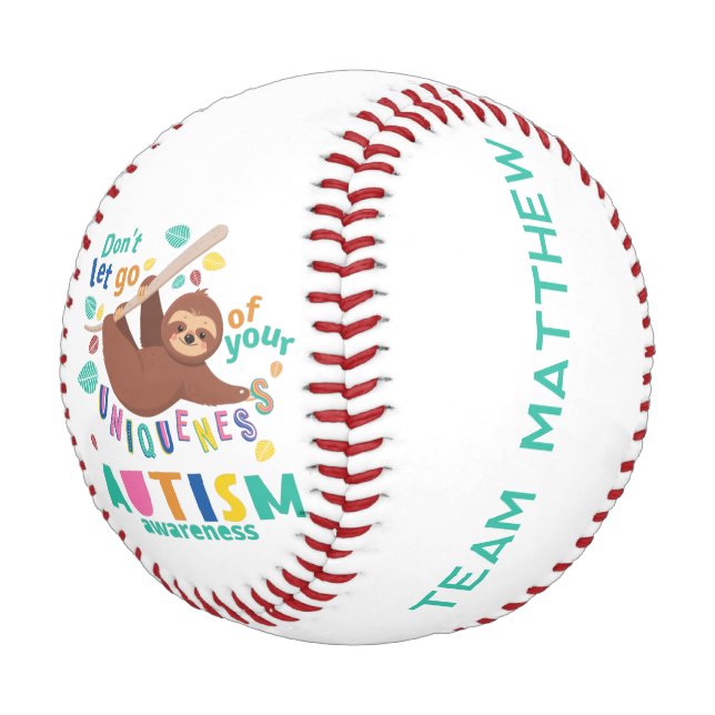 Pelota De Béisbol No dejes ir tu singularidad de autismo (Angular)