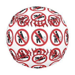 Pelota De Béisbol NO ⚠ Rótulo de inodoros tailandeses divertidos ⚠