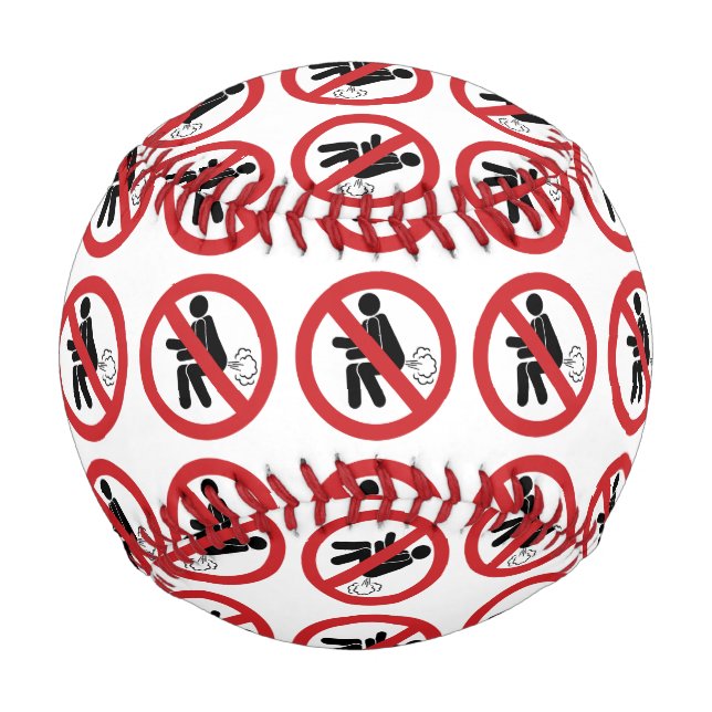 Pelota De Béisbol NO ⚠ Rótulo de inodoros tailandeses divertidos ⚠ (Anverso)