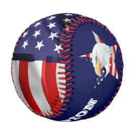Pelota De Béisbol Noble águila Calva, La Bandera Estadounidense, Est
