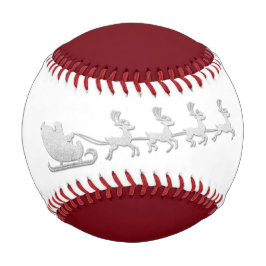 Pelota De Béisbol Nombrar Feliz Navidad Santa Rina Blanco Rojo