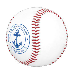 Pelota De Béisbol Nombre de barco ancla náutica viaje a la playa