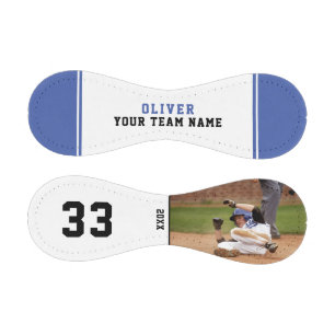 Pelota De Béisbol Nombre de equipo azul Número de jugador Foto