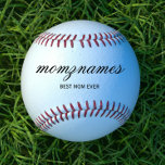 Pelota De Béisbol Nombre de mejor caligrafía de mamá de todos los ti<br><div class="desc">Celebra a las madres especiales en tu vida con nuestro diseño de nombre de caligrafía de mejor mamá de todos los tiempos, perfecto para el Día de la Madre, cumpleaños o cualquier ocasión para mostrar tu amor. Este regalo elegante y de personalizable es ideal para todas las mamás, ya sean...</div>