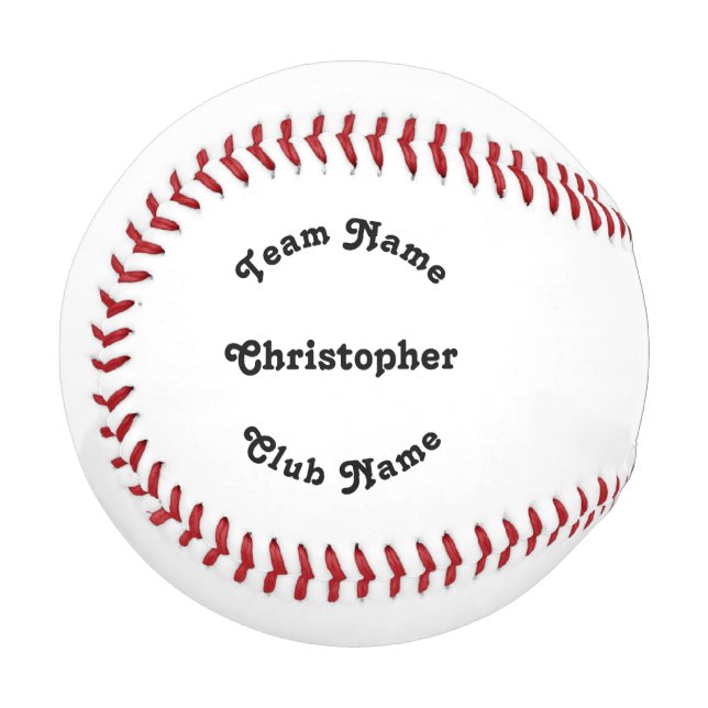 Pelota De Béisbol Nombre del club de entrenador del equipo del jugad (Anverso izquierdo)