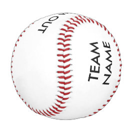 Pelota De Béisbol Nombre del equipo y sacar al béisbol