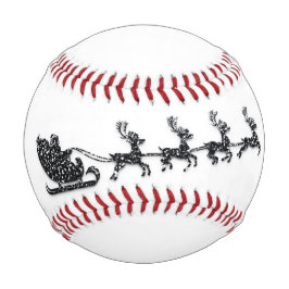 Pelota De Béisbol Nombre personalizado Merry Christmas Santa Reindea