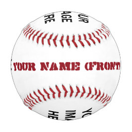 Pelota De Béisbol Nombre personalizado y 4 imágenes Personalizados A