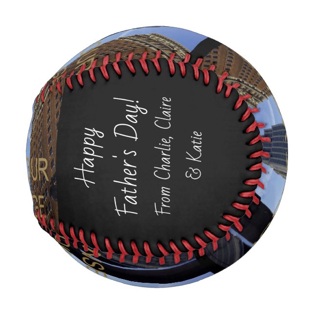 Pelota De Béisbol Nombres personalizados de collage de fotos Béisbol (Anverso derecho)