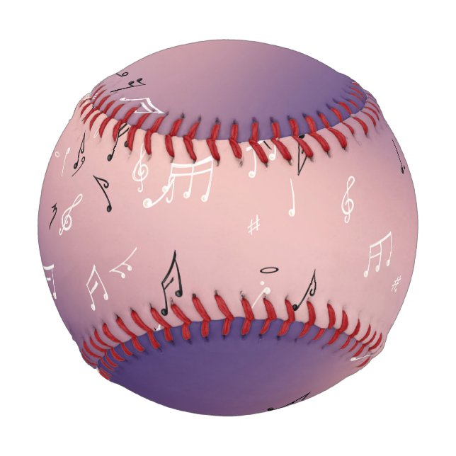 Pelota De Béisbol Notas musicales Lavender Moon Baseball (Reverso)