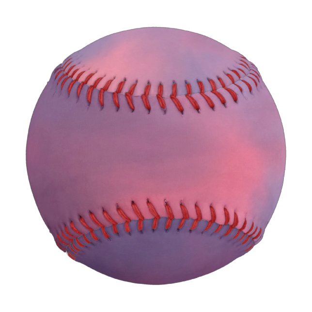 Pelota De Béisbol Nubes rosadas azules (Reverso)