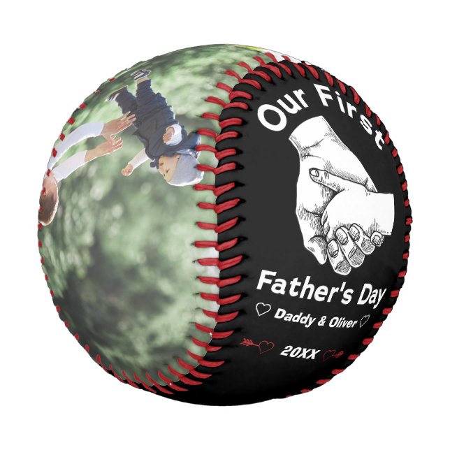 Pelota De Béisbol Nuestro primer Día del Padre juntos 2023, foto Per (Angular)