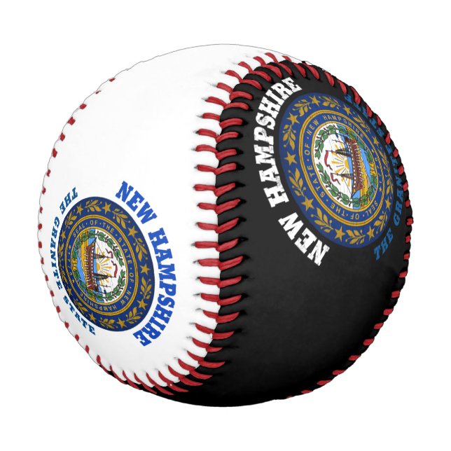 PELOTA DE BÉISBOL NUEVA BANDERA HAMPSHIRE GRANITE STATE (Angular)