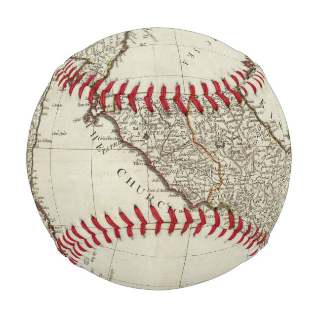 Pelota De Béisbol Nuevo mapa de Italia con las islas de Sicilia (Anverso)