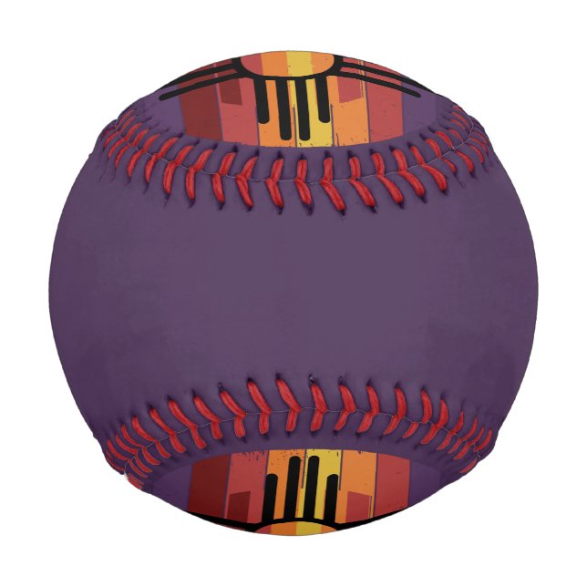 Pelota De Béisbol Nuevo México Zia Símbolo Béisbol (Anverso)
