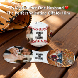 Pelota De Béisbol Number One Husband Valentine’s Day Photo Gift