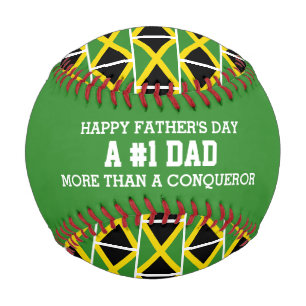Pelota De Béisbol NÚMERO 1 PADRE Día del Padre Bandera JAMAICA