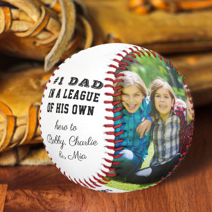 Pelota De Béisbol Número 1 Papá dice Personalizado 2 foto personal