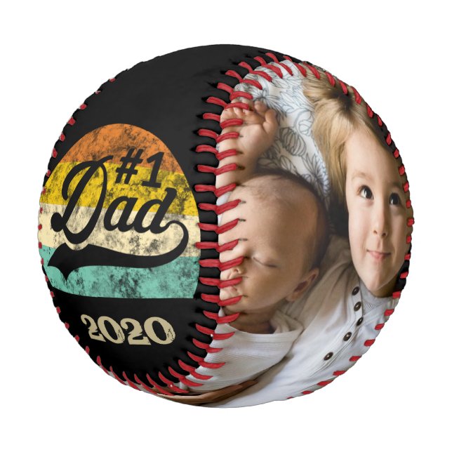 Pelota De Béisbol Número uno # 1 Papel retro papa cosecha (Angular)