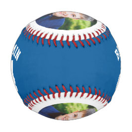 Pelota De Béisbol Número y foto de Blue Jersey
