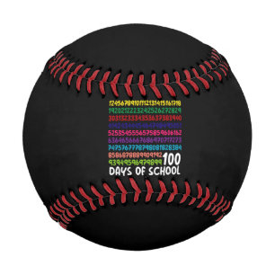 Pelota De Béisbol Números de matemáticas 100º día de escuela para ni