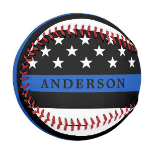 Pelota De Béisbol Oficial de Policía Personalizado de Línea Azul D