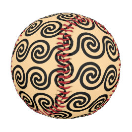 Pelota De Béisbol Olas de patrón de llave Meandro griego Marrón