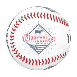 Pelota De Béisbol Omaha City Nebraska Estados Unidos