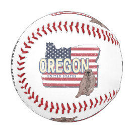 Pelota De Béisbol Oregon State Estados Unidos Retro Map USA Souvenir