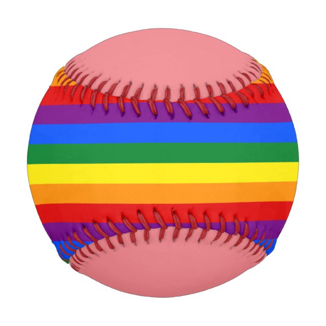 Pelota De Béisbol Orgullo arcoiris (Anverso)
