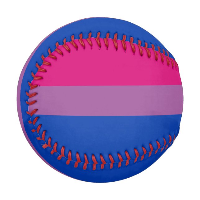 Pelota De Béisbol Orgullo bisexual (Bandera Bi) (Anverso izquierdo)